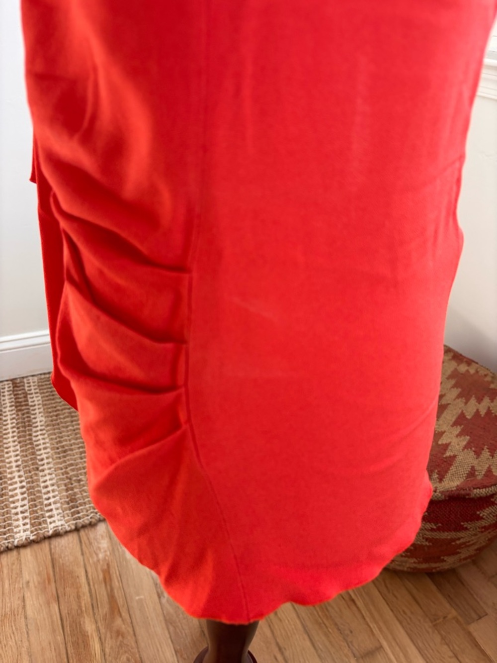 PRADA Vintage Textured Silk Red/Orange Blouse Rare Find! - Picture 6 of 11